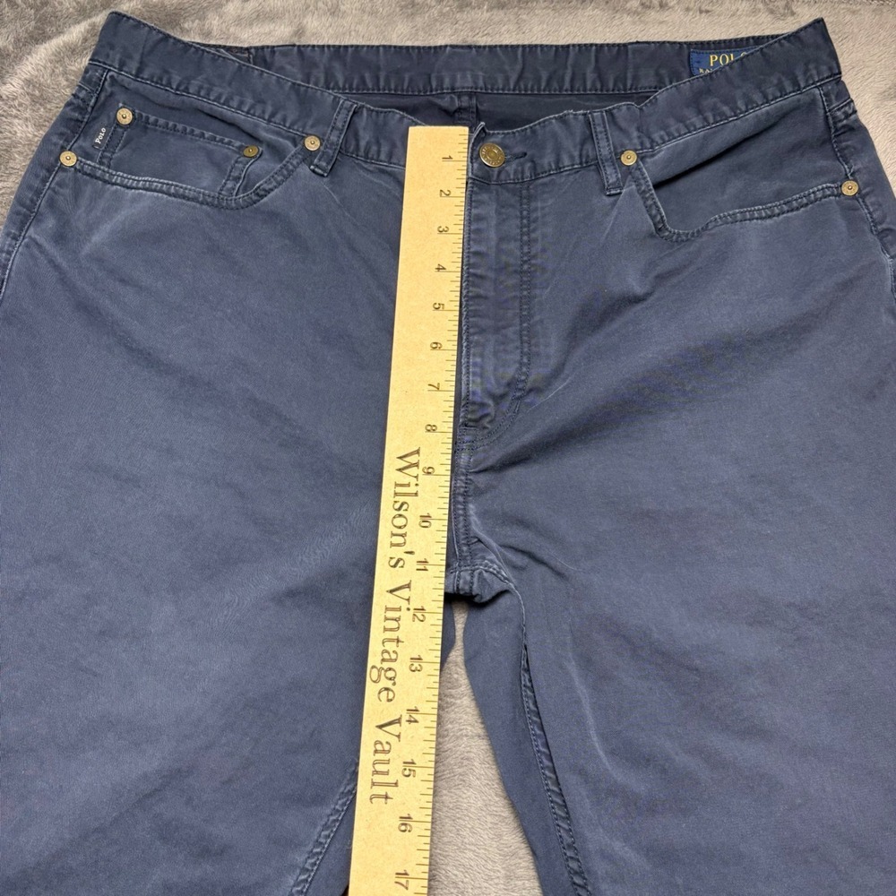 Polo Ralph Lauren Pants Men 38 Navy Blue Chino Straight Leg 5-Pocket Stretch - Picture 9 of 16